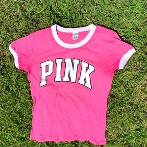 PINK Victoria’s Secret hot pink shirt
